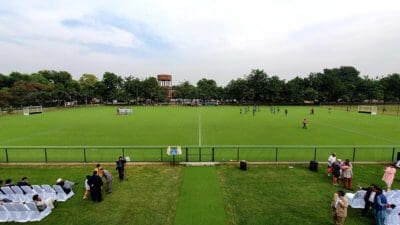 Football field Multi sport built by TigerTurf Artificial Grass